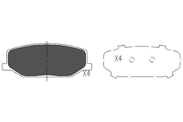 KAVO PARTS Piduriklotsi komplekt,ketaspidur KBP-8502